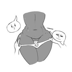 big_thighs dark_skin female female_focus freckles gasstein grope groping hellonearthiii maybe_tomorrow_(webcomic) panties pussy skyla_cruz thighs vagina wide_hips