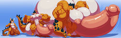 ! 1boy 2020 anthro balls balls_expansion bend_penis big_balls big_muscles big_penis bobert canid canine clothing erection expansion flexing fox fur genital_expansion genitals gradient_background grin growth growth_sequence huge_balls huge_cock huge_muscles hybrid hyper hyper_balls hyper_genitalia hyper_muscles hyper_pecs hyper_penis kaiju lagomorph leporid male male_only mammal multicolored_body multicolored_fur muscle_growth muscular nipples nude pecs_growth penis penis_expansion pink_nipples pink_penis plantigrade rabbit sebastian_badgermancer simple_background smile solo speedo standing swimwear torn_clothing white_balls