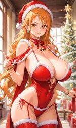 ai_generated christmas_outfit female female_only nami_(one_piece) one_piece ruroloa_97_2.0