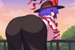 ai_generated ass ass_focus bent_over clothed iku_nagae large_ass nagae_iku namako_daibakuhatsu_(style) presenting presenting_hindquarters skirt tagme touhou