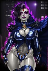 big_breasts cerberuslives dc dc_comics raven_(dc) teen_titans thick_thighs wilko