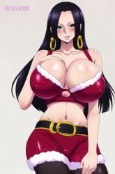 ai_generated boa_hancock christmas_outfit female female_only one_piece radiant659