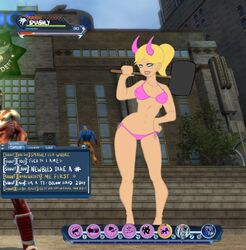 bikini blonde_hair dc dc_universe_online dcuo horns metropolis