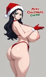 again_mr.b ai_generated christmas_outfit female female_only nico_robin one_piece