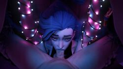 1boy 1girls 3d 3d_animation animated blue_hair cum cum_in_mouth cum_inside female jinx_(league_of_legends) kaegantonovich league_of_legends light-skinned_female light-skinned_male light_skin male male_pov oral oral_penetration oral_sex penis penis_in_mouth pov pov_eye_contact sound sound_effects tagme video