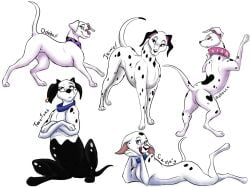 101_dalmatians 102_dalmatians 5girls aged_up all_fours arms_crossed ass belly_button black_body black_eyes black_fur black_nose black_spots blue_collar blue_eyes butt cadpig canid canine canis collar dalmatian digital_drawing_(artwork) digital_media_(artwork) digital_sketch disney dog dog_collar domestic_canine domestic_dog ear_piercing earrings english_text eyelashes female female_canine female_dog female_feral female_focus female_only feral feral_female feral_focus feral_only furry furry_female furry_only gold_earrings gold_jewelry golden_ear_ring green_eyes heart_symbol hi_res high_resolution highres hind_legs hindlegs hindpaw jewel_(101_dalmatians) legs_apart legs_spreading legs_up long_ears long_snout long_tail looking_at_viewer looking_back looking_up lying_on_stomach multiple_females multiple_girls name_connection oddball_(101_dalmatians) open_mouth open_smile paws pierced_ears pink_collar pink_heart pink_nose pinup pinup_(style) pinup_girls pinup_pose presenting presenting_ass presenting_butt presenting_hindquarters psy101 purple_collar raised_tail rebecca_(101_dalmatians) sexy_pose shaded shading showing_ass showing_butt showing_off showing_off_ass sitting sitting_down sketch smile smiling_at_viewer spots spotted_body spotted_fur spread_legs standing_on_hind_legs tail tail_raised teeth text tongue tongue_out two-tone_(101_dalmatians) white_background white_fur