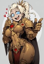 ai_generated armor blonde_hair blue_eyes girl golden_armor primarch sanguinius_(warhammer_40k) warhammer_40k