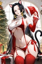 ai_generated boa_hancock christmas_outfit female female_only one_piece xjy