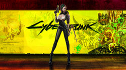 1girls cybernetics cyberpunk cyberpunk_2077 female female_only fuka judy_alvarez latex solo