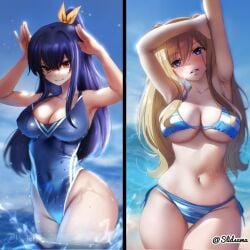 1:1 2d 2d_(artwork) 2d_artwork 2girls adult adult_female arm_above_head arm_up armpit armpit_crease armpit_peek armpits arms_above_head arms_up baddie belly belly_button bewitching_thighs big_boobs big_breasts bikini bikini_bottom bikini_only bikini_top black-haired_female black_bikini black_hair black_one-piece_swimsuit black_swimsuit black_swimwear blonde blonde-haired_female blonde_female blonde_hair blonde_hair_female blue-eyed_female blue_bikini blue_bikini_bottom blue_bikini_top blue_eyes blue_swimsuit blue_swimwear blurred_background blurry_background blush_face blush_lines blushing blushing_at_viewer blushing_female blushing_lines breasts busty busty_female busty_girl character_request child_bearing_hips cleavage closed_mouth_smile collarbone curvaceous curvaceous_body curvaceous_female curvaceous_figure curvaceous_hips curvy curvy_body curvy_female curvy_figure curvy_hips dark_hair digital digital_art digital_drawing digital_drawing_(artwork) digital_media digital_media_(artwork) drawing dripping_wet edens_zero elbows eyebrows_visible_through_hair female female_focus female_only fertile fertile_hips fingers flushed flushed_face groin hair_between_eyes hairless_armpits halterneck hand_above_head hand_on_arm hand_on_own_arm hand_up hands_above_head hands_up head_tilt hi_res high_res high_resolution highres hourglass_figure inframammary_fold inguinal_crease inguinal_ligament large_boobs large_breasts lascivious lean_figure legs_closed legs_together long_hair looking_at_viewer mature mature_female mature_woman midriff multiple_females multiple_girls narrow_waist navel nipple_bulge ocean_background one-piece_swimsuit outdoor outdoor_background outdoor_nudity outdoors outside outside_nudity partially_submerged partially_submerged_legs ponytail posing posing_for_the_viewer posing_naked posing_nude presenting_armpit red-eyed_female red_eyes sea sea_background seaside shaved_armpits shoulders side-tie_bikini skindentation sky_background slender_body slender_waist slidsama slim_female slim_waist smile smiley_face smiling smiling_at_viewer soaked standing string_bikini striped_bikini striped_bikini_bottom striped_bikini_top striped_swimsuit striped_swimwear submerged_feet submerged_legs swimsuit swimwear thick_thighs thigh_gap thighs thighs_together tied_hair tilted_head touching_arm twintails twintails_(hairstyle) underboob upper_body voluptuous voluptuous_body voluptuous_female voluptuous_figure voluptuous_woman water wet wet_body wet_legs wet_skin wet_thighs white_bikini white_bikini_bottom white_bikini_top white_swimsuit white_swimwear wide_hips woman