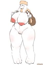 1girls breasts catjam_(artist) cute female nude pussy tagme toriel undertale