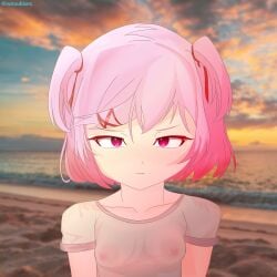1female 1girls beach blush blushing_at_viewer bob_cut bsky_link cute cute_face ddlc doki_doki_literature_club embarrassed female female_focus female_only girl hair_ornament hair_ribbon high_quality high_resolution highres image_sequence image_set looking_at_viewer natsuki_(doki_doki_literature_club) natsukiarc nipple_visible nipple_visible_through_clothes nipple_visible_through_clothing nipples nipples_bulge nipples_visible_through_clothing petite petite_female pink_eyes pink_hair red_ribbon red_ribbon_in_hair red_ribbons ribbon_in_hair short_hair small_breasts team_salvato transparent transparent_clothing twintails twitter_link twitter_username valentine's_day valentines_day wholesome x_hair_ornament