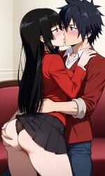 1female 1male ai_generated crossover fairy_tail gray_fullbuster jabami_yumeko kakegurui