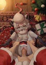 absurd_res anthro anthro_penetrated biped breasts christmas christmas_tree detailed_background duo female female_penetrated front_view generation_8_pokemon genitals gudlmok99 hair hi_res hisuian_form hisuian_zorua holidays human human_on_anthro human_penetrating human_penetrating_anthro inside interspecies larger_male lying male male/female male_penetrating male_penetrating_female mammal nintendo nipples on_back open_mouth penetration penile penile_penetration penis penis_in_pussy plant pokemon pokemon_(species) pupils pussy regional_form_(pokemon) santa_claus sex short_stack size_difference smaller_female smaller_penetrated thick_thighs tree vaginal_penetration vaginal_penetration