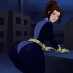 1female 1girls ai_generated ass big_ass blue_eyes bodysuit bootyattack breasts brown_hair bubble_butt fat_ass female female_only gloves huge_ass kitty_pryde looking_at_viewer looking_back marvel marvel_comics ponytail solo solo_female solo_focus stable_diffusion superheroine thick thick_ass thick_thighs thighs voluptuous voluptuous_female wide_hips x-men