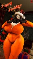 1girls 3d big_breasts christmas gearsassassins huge_breasts jumpsuit mal0 malo scp-1471 scp-1471-a scp_foundation skull_head thick_thighs voluptuous voluptuous_female