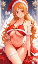 ai_generated christmas_outfit female female_only nami_(one_piece) one_piece ruroloa_97_2.0