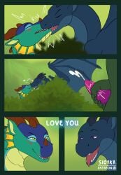 absurd_res breed cervical_contact comic comic_panel deathbringer_(wof) dialogue dragon duo english_text female female_feral female_penetrated feral feral_on_feral feral_penetrated feral_penetrating feral_penetrating_feral genitals glory_(wof) green_body green_scales hi_res internal internal_vaginal male male/female male_feral male_penetrating male_penetrating_female mythological_creature mythological_scalie mythology nightwing_(wof) ovum penetration penile penile_penetration rainwing_(wof) scales scalie sex slo1ka sperm_cell text wings_of_fire