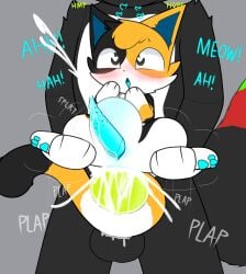 anal anal_sex animal_genitalia animal_penis anthro balls big_penis blue_penis bodily_fluids calico_cat canid canine canine_genitalia canine_penis canis carrying_another carrying_partner colored cum cum_in_ass cum_inside cumshot digital_media_(artwork) domestic_cat domestic_dog dominant duo ejaculation felid feline feline_genitalia feline_penis felis feral genital_fluids genital_slit genitals green_penis heart_symbol hi_res hikiwi holding_partner knot knotted_penis larger_dom larger_male looking_pleasured machine male male/male male_penetrated male_penetrating male_penetrating_male mammal moan multicolored_body narrowed_eyes pappy_(hikiwi) pawpads paws penetration penile_spines penis robot sex sheath simple_background size_difference smaller_male smaller_penetrated stomach_bulge tail tail_around_penis tail_fetish tail_play throbbing throbbing_penis