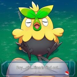 ai_generated ambiguous_gender avian beak bird blush browt bulge closed_eyes dialogue duo english_text feral first_person_view generation_10_pokemon genitals grass habrow human human_on_feral imminent_sex interspecies lying male male_on_feral male_pov nintendo on_back open_mouth plant pokeball pokemon pokemon_(species) pokemon_ww pokephilia sleeping solo_focus sound_effects sunshineslop text tongue vowelless vowelless_sound_effect zzz