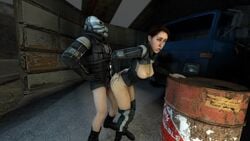 1boy 1girls 3d animated bouncing_breasts breasts citizen dark_hair erect_penis erection fat_ass female female_penetrated gas_mask half-life half-life_(series) half-life_2 human human_female human_male human_only human_penetrated human_penetrating human_penetrating_female human_penetrating_human male male/female male_penetrating male_penetrating_female male_penetrating_human mask masked masked_male medium_breasts metrocop moaning moaning_in_pleasure mr._tucket penetration penis ponytail pulled_down_pants pulled_pants sex sfm sound source_filmmaker straight video