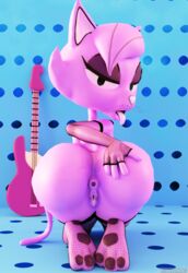 3d 3d_(artwork) anthro anus ass bass_guitar big_butt bremen_avenue_experience carbiid3 clitoris clothing digital_media_(artwork) felid female fishnet fishnet_armwear fishnet_clothing fishnet_legwear fur gaping gaping_anus genitals guitar hair hi_res jessica_(bae) legwear mammal musical_instrument nude paws plucked_string_instrument presenting presenting_anus presenting_hindquarters presenting_pussy purple_body purple_fur purple_hair pussy solo string_instrument thick_thighs tongue tongue_out