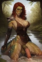1futa aela_the_huntress ai_generated anthro argonian balls bethesda_game_studios big_balls big_breasts big_penis breasts civitai cleavage cum cum_in_water cum_on_breasts cum_on_mouth cum_on_self cum_on_thighs cumshot equine_penis flaccid flaccid_penis flaccid_while_cumming futa_only futanari futazealot genital_expansion genital_growth genital_growth_(enlargement) green_body green_penis green_scales green_skin horsecock horsecock_on_humanoid huge_cock human_to_anthro identity_death lizard_tail penis penis_expansion penis_growth penis_growth_(enlargement) race_swap red_hair scalie skyrim species_transformation tail the_elder_scrolls thick_thighs transformation