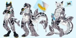 absurd_res animate_inanimate anthro aquatic balls black_body black_fur bodily_fluids canid canine canis changed_(video_game) claws clothing cum duo fish fur genital_fluids genitals gnolub goopy heterochromia hi_res kisha_(artist) knot latex latex_clothing living_clothing male male/male mammal merging paws penetration penis requiem_shark sex shark slime sticky suit takeover tiger_shark tiger_shark_(changed) transformation wolf