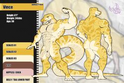 absurd_res anthro ass balls burmese_python genitals hi_res lizard male model_sheet mr.brapion muscular nipples penis python reptile scalie snake solo tail thick_tail