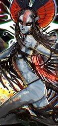 alien_girl avatar avatar:_fire_and_ash blue_skin female long_hair solo_female tail varang varang_(avatar)