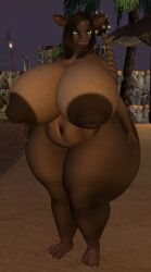 big_ass big_breasts breasts bubble_butt cleavage female ferialexonar furry huge_ass huge_breasts hyper_ass hyper_breasts nipples second_life tagme thick_thighs