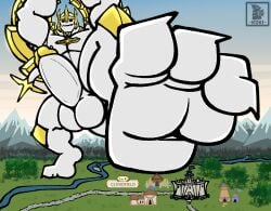 balls erect_penis erection feet foot_fetish galio gay golem koki_1 league_of_legends macro muscular_male naked penis riot_games solo_male stomping toes