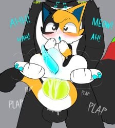 anal anal_sex animal_genitalia animal_penis anthro balls big_penis blue_penis bodily_fluids calico_cat canid canine canine_genitalia canine_penis canis carrying_another carrying_partner colored digital_media_(artwork) domestic_cat domestic_dog dominant duo felid feline feline_genitalia feline_penis felis feral genital_slit genitals green_penis heart_symbol hi_res hikiwi holding_partner knot knotted_penis larger_dom larger_male looking_pleasured machine male male/male male_penetrated male_penetrating male_penetrating_male mammal moan multicolored_body narrowed_eyes pappy_(hikiwi) pawpads paws penetration penile_spines penis robot sex sheath simple_background size_difference smaller_male smaller_penetrated stomach_bulge tail tail_around_penis tail_fetish tail_play throbbing throbbing_penis