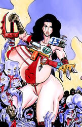 blood creature gigantic_breasts gun heavy_metal heavy_metal_2000 huge_breasts julie_strain monster monsters onesheeparmy skimpy_armor sword