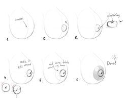 areolae big_breasts breasts devil_hs erect_nipples instructions line_art monochrome nipples puffy_nipples sketch tagme text tutorial