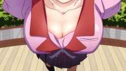 1girls asian asian_female bakemonogatari big_breasts cleavage curvaceous curves curvy curvy_body curvy_female curvy_figure enormous_breasts female_focus glasses hanekawa_tsubasa monogatari_(series) tagme