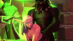 1boy 1girls 2016 3d alliance_(warcraft) animated balls_deep big_dom_small_sub black_lipstick blizzard_entertainment bouncing_breasts breasts choker deep_penetration draenor eyes_rolling_back half-closed_eyes hellfire_citadel hellfire_peninsula interspecies jesana_moonfall medium_breasts moaning mp4 night_elf nipples no_sound nude nude_female nude_male on_back original_character ponytail rexxcraft spread_legs stockings tied_up video warcraft werewolf white_hair worgen world_of_warcraft