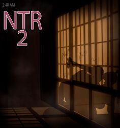 1boy 1girls absurd_res absurdres cheating cheating_wife hi_res high_resolution highres implied_sex leg_up netorare ntr one_leg_up original penetration shiori_ishikawa_(vyrus_smith) silhouette silhouette_sex text vaginal_penetration vyrus_smith