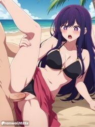 1girls ai_generated anime bikini clothed_sex hoshino_ai large_breasts oshi_no_ko purple_eyes purple_hair ranwai2025x sex uncensored vagina vaginal_penetration vaginal_sex