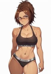 1girls ai ai_generated attack_on_titan blacked blacked_clothing body bottomwear breasts breasts brown_hair completely_nude completely_nude_female female female_focus hange_zoe hanji_zoe hips huge_breasts sexy shingeki_no_kyojin sunglasses thick topwear workout_clothes workout_clothing