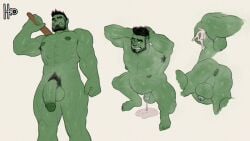 ahe_gao belly_overhang bodily_fluids brainwashing chastity_cage chastity_device corrupted cum cum_in_ass cum_inside filled_belly filled_to_the_brim gay genital_fluids glossy_body hi_res looking_pleasured male male_only matthew-x muscular muscular_male musky_armpit orc orc_male squirting_cum yaoi