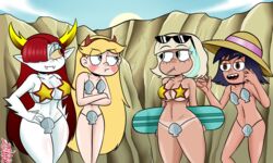 asian_female disney disney_channel disney_xd filipina hekapoo jackie_lynn_thomas janna_ordonia pale-skinned_female shell_bikini smooth_skin star_butterfly star_vs_the_forces_of_evil tagme tan-skinned_female white_female white_skin zaicomaster14