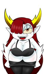 1girls 2d disney disney_channel disney_xd female hekapoo open_mouth red_hair solo star_vs_the_forces_of_evil tagme white_skin yellow_sclera zaicomaster14