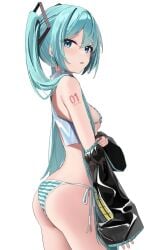 big_ass blue_eyes blue_hair green_hair hatsune_miku huge_thighs long_hair tagme thighs twintails vocaloid white_background