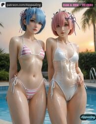 ai_generated aippealing anime female female_focus hot manga ram ram_(re:zero) re:zero_kara_hajimeru_isekai_seikatsu realistic rem_(re:zero) sexy