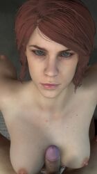 blue_eyes control freckles freckles_on_chest freckles_on_face ginger ginger_hair jesse_faden pale_skin pov pov_eye_contact red_hair tagme titjob vertical_video video virtamate