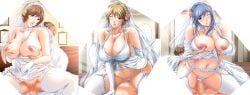 13cm 1boy 1boy1girl 3girls bedroom_eyes big_breasts big_nipples blonde_hair blonde_hair_female blue_hair blue_hair_female bride brown_hair brown_hair_female censored censored_penis censored_pussy cleavage covered_erect_nipples faceless_male female flower_accessory fushimi_kenta game_cg gigantic_breasts grabbing_breast happy_ending happy_sex housekeeper huge_breasts hyper_breasts large_breasts long_blonde_hair long_blue_hair long_hair long_hair_female male/female married_woman massive_breasts mature_female milf multiple_girls multiple_images nipples nipples_visible_through_clothing nonomiya_momoko one_eye_closed one_eye_open oohara_aoi open_eyes open_mouth pearl_necklace penis pervert pervert_bride pervert_female pussy rose_(flower) rose_accessory sanjou_miku sex shimai_tsuma_3 shimaizuma_bubuzuke short_brown_hair short_hair short_hair_female vaginal_insertion vaginal_penetration vaginal_sex wedding wedding_dress wedding_gloves wedding_veil