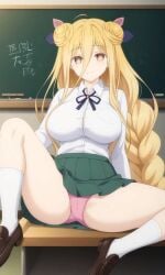 1girls ai_generated ass ass_focus date_a_live hoshimiya_mukuro panties pantyhose skirt