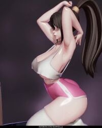 1girls 3d 3d_animation 4:5 alternate_costume animated armpits arms_up ass big_breasts breasts brown_eyes brown_hair bubble_butt busty cleavage crop_top dolphin_shorts fatal_fury female female_focus female_only hotpants hourglass_figure king_of_fighters large_breasts long_hair mai_shiranui pinup pinup_pose ponytail pose posing rushzilla shorter_than_10_seconds shorts snk tagme turntable_(animation) underboob vertical_video video wide_hips