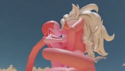 android_21 android_21_(good) chronoa lesbian_kiss supreme_kai_of_time yuri